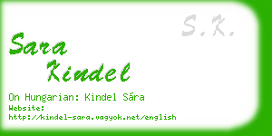 sara kindel business card